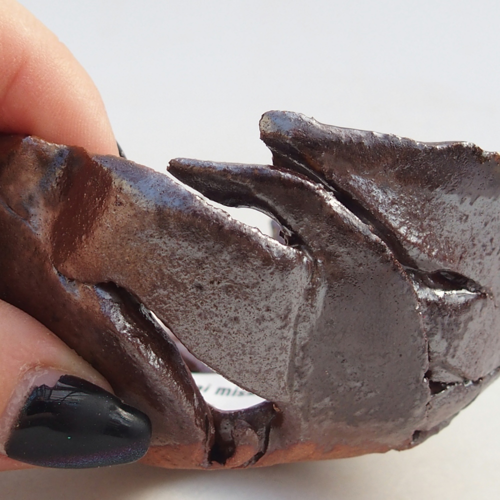 Ceramic Shell 8,5 x 8,5 x 4 cm , colour brown