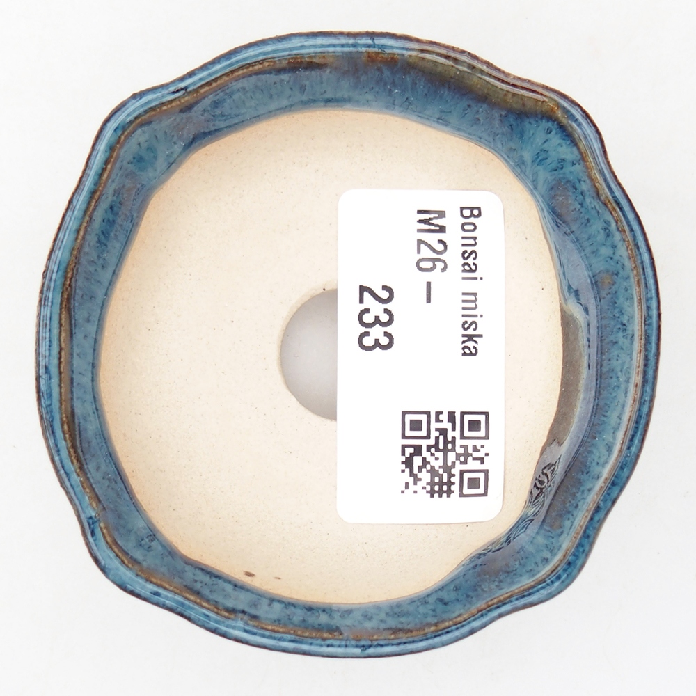 Mini bonsai bowl 6,5 x 6,5 x 2,5 cm, colour blue