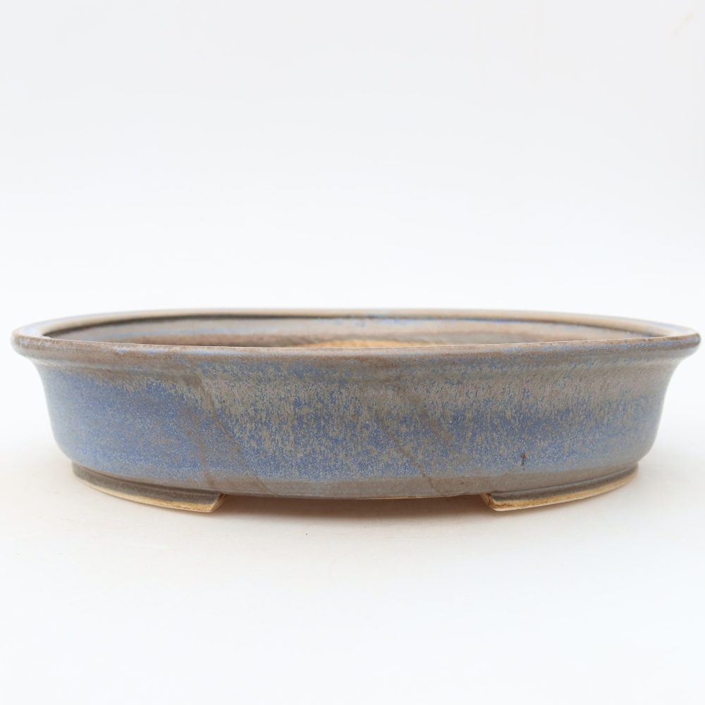 Ceramic bonsai bowl 24 x 21 x 5 cm, colour blue