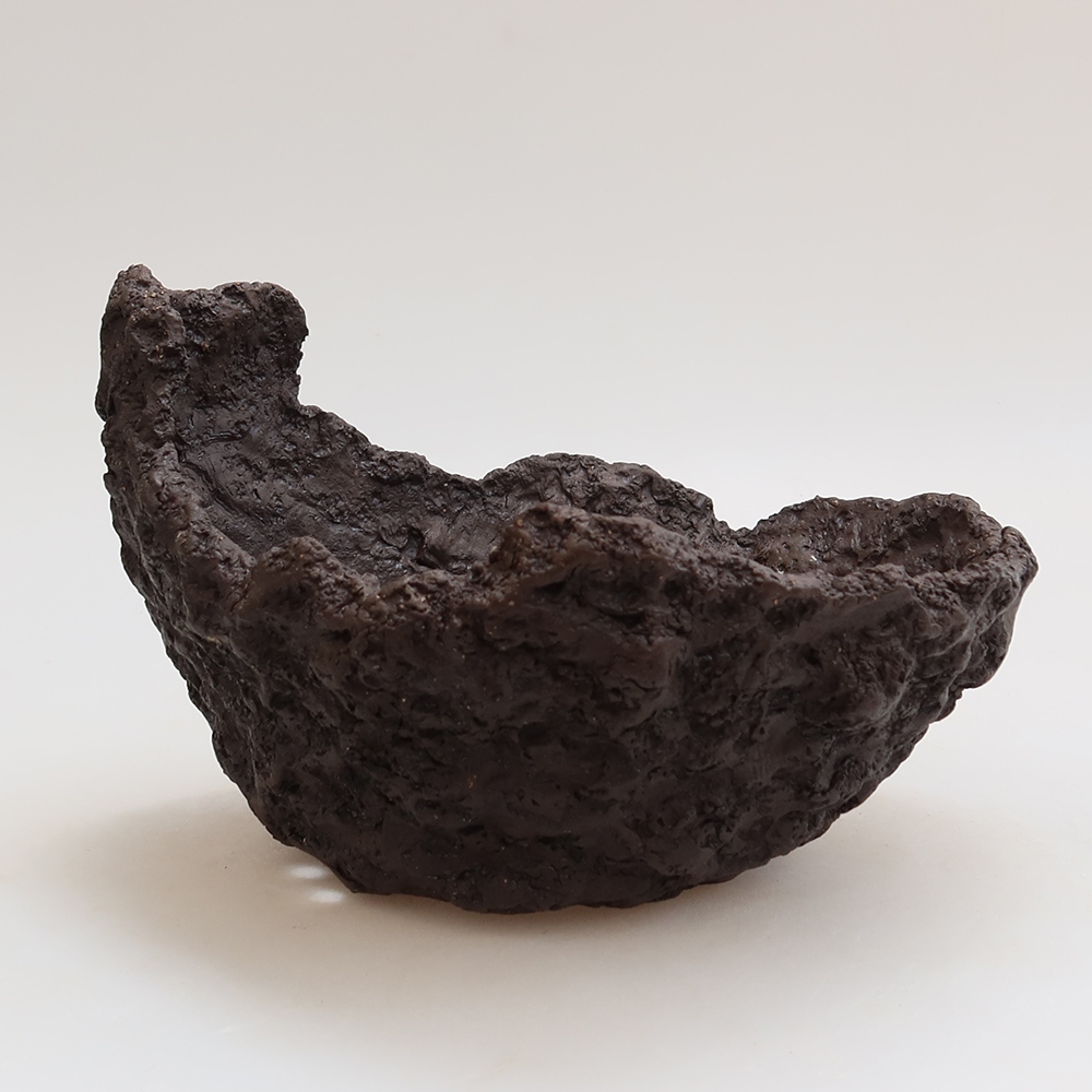 Ceramic Shell, 18 x 16 x 13 cm, brown