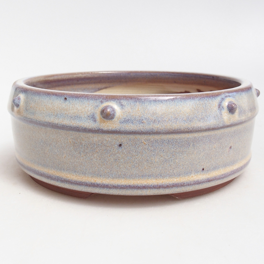 Ceramic bonsai bowl 16 x 16 x 6 cm, colour blue