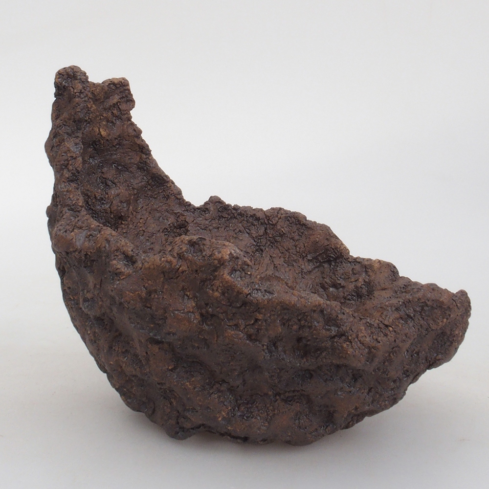Ceramic shell 13 x 10,5 x 12,5 cm, brown color