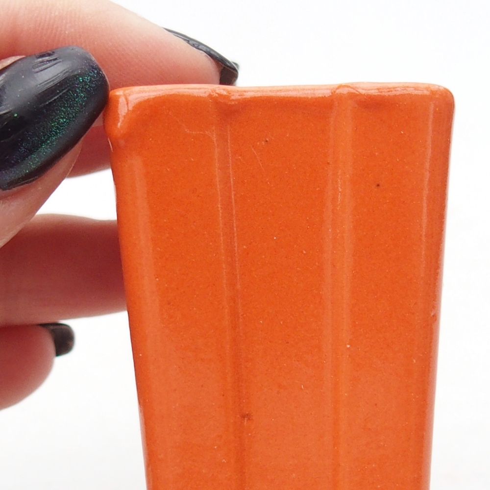 Mini bonsai bowl 3,5 x 3,5 x 5,5 cm, orange