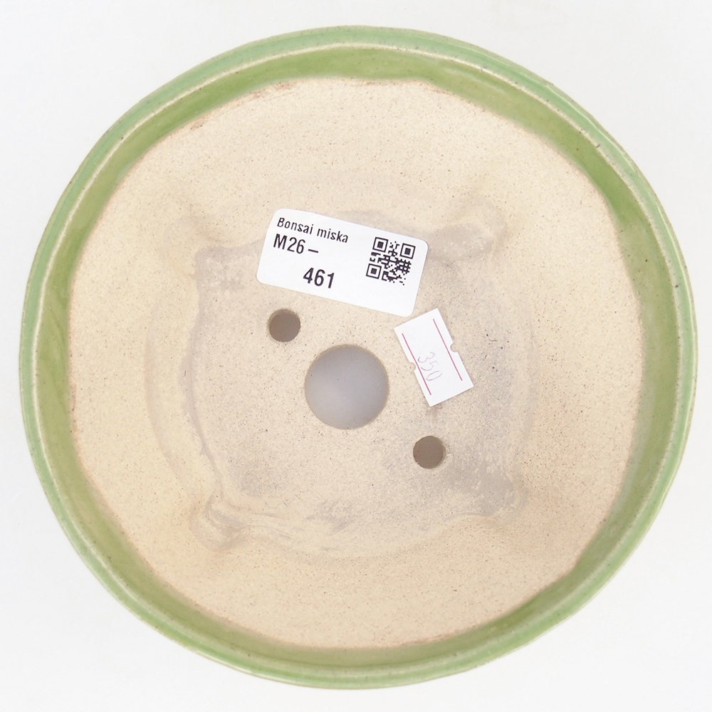 Ceramic bonsai bowl 13,5 x 13,5 x 6,5 cm, green