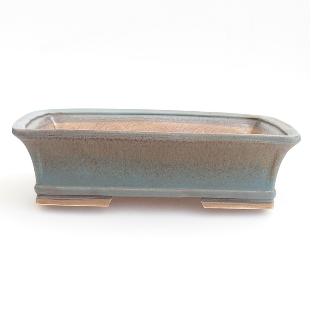 Ceramic bonsai bowl 29,5 x 25 x 7,5 cm, colour blue