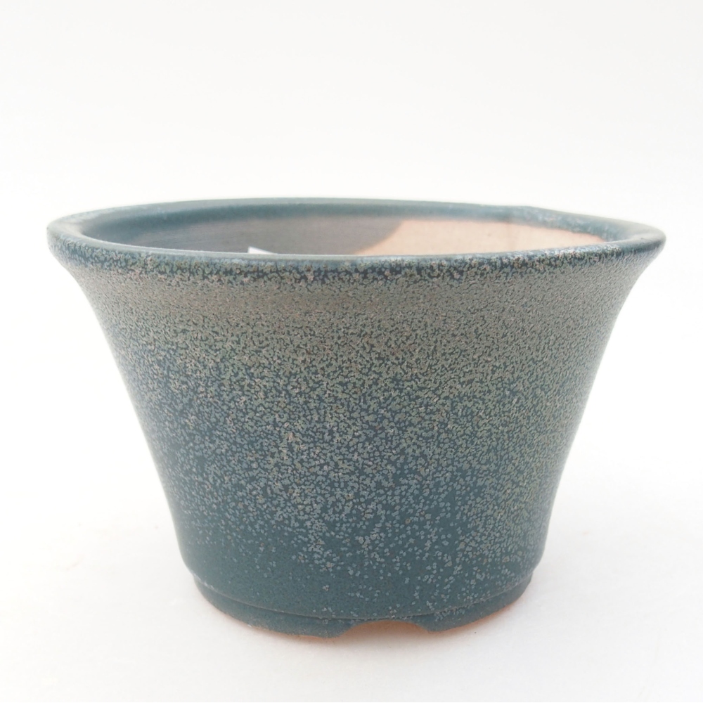 Ceramic bonsai bowl 11 x 11 x 7 cm, color blue