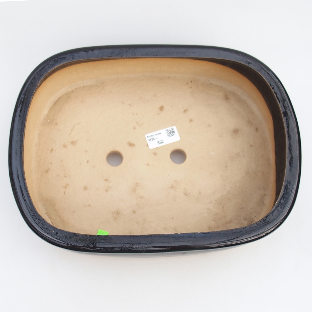 Ceramic bonsai bowl 31,5 x 24 x 8 cm, black