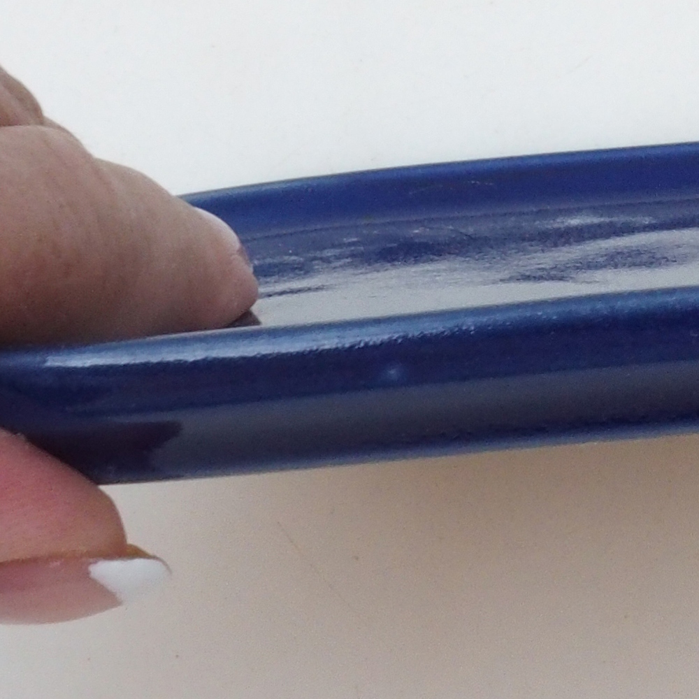 Ceramic bowl H38 -12 x 11 x 1 cm - blue