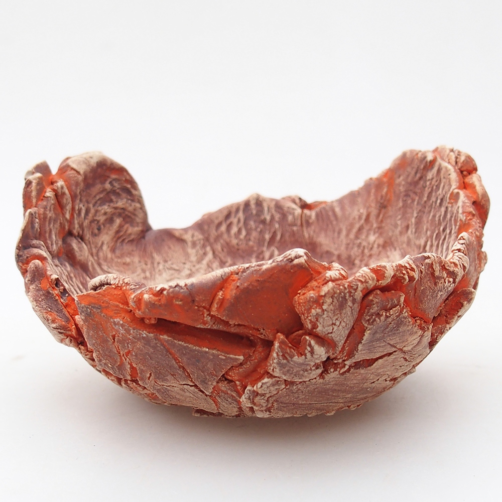 Ceramic Shell 11 x 11 x 6 cm , colour orange