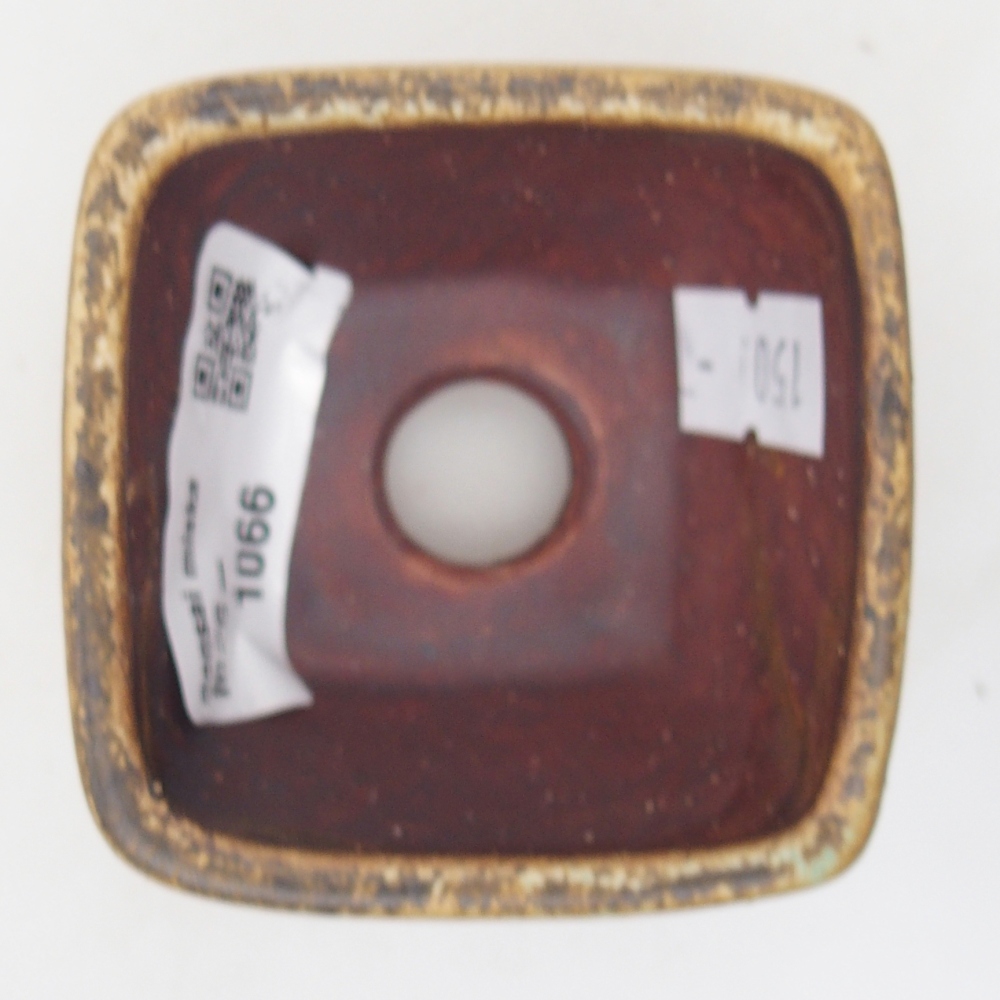 Ceramic bonsai bowl 6 x 6 x 4 cm, green