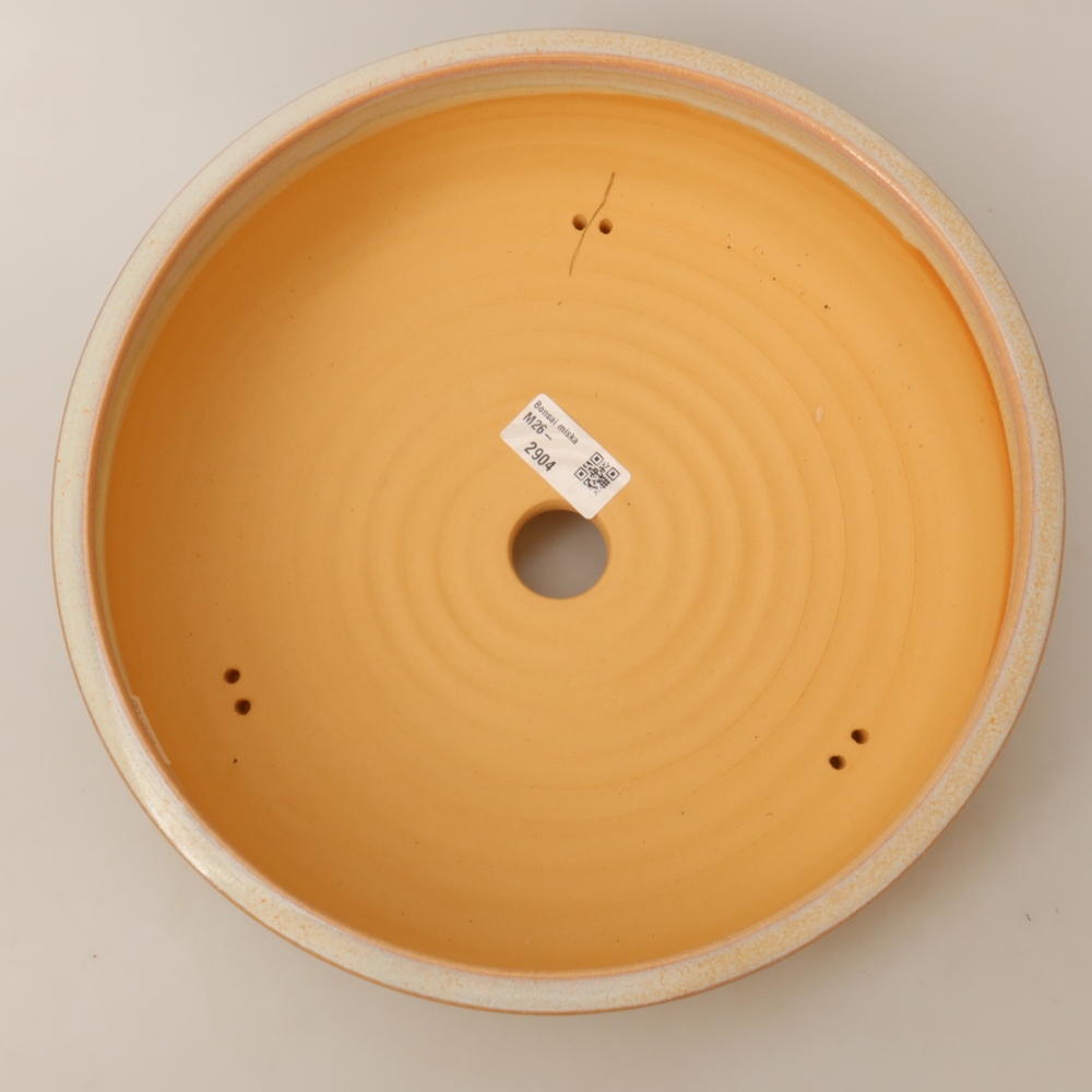 Ceramic bonsai pot, 28 x 28 x 8 cm, beige