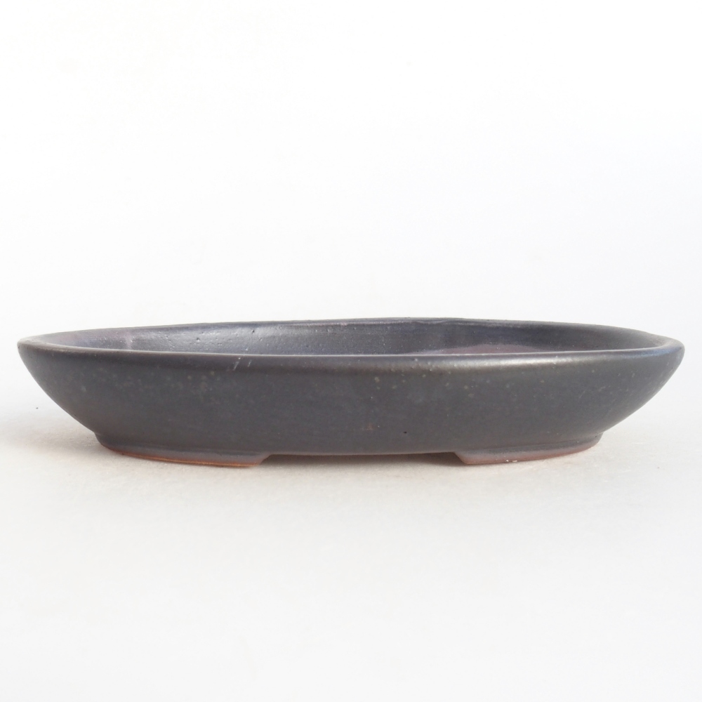 Ceramic bonsai bowl 15,5 x 11 x 2,5 cm, grey