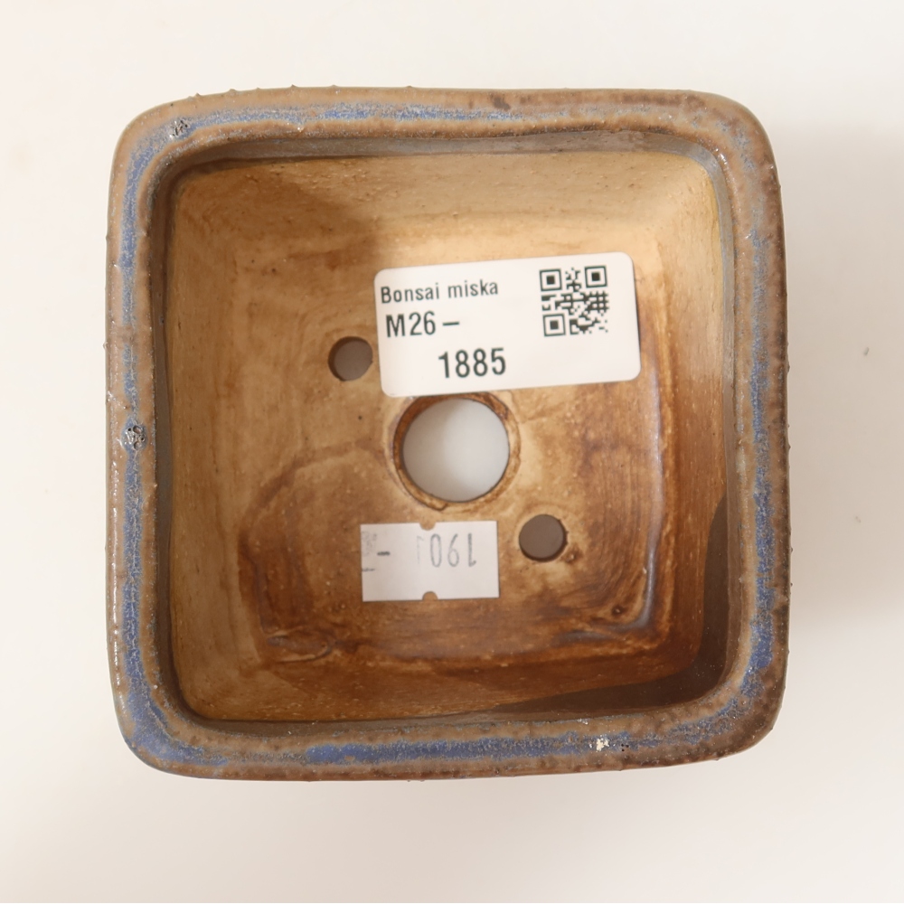 Ceramic bonsai bowl 8,5 x 8,5 x 5,5 cm, colour blue