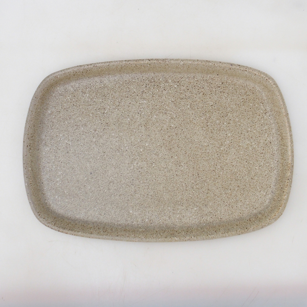 Bonsai pot + saucer H09 - 30 x 23 x 7.5 cm. - beige