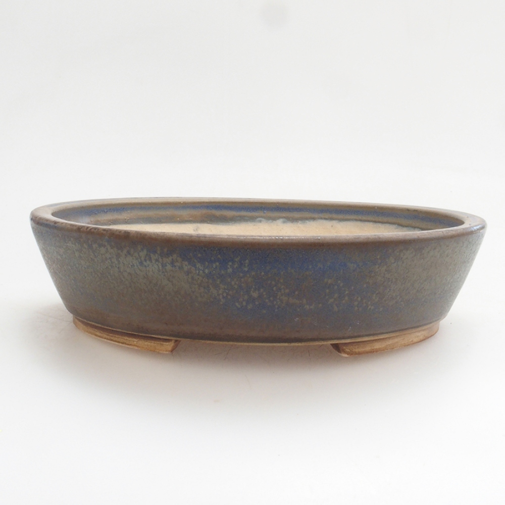 Ceramic bonsai bowl 18 x 16 x 4 cm, color blue