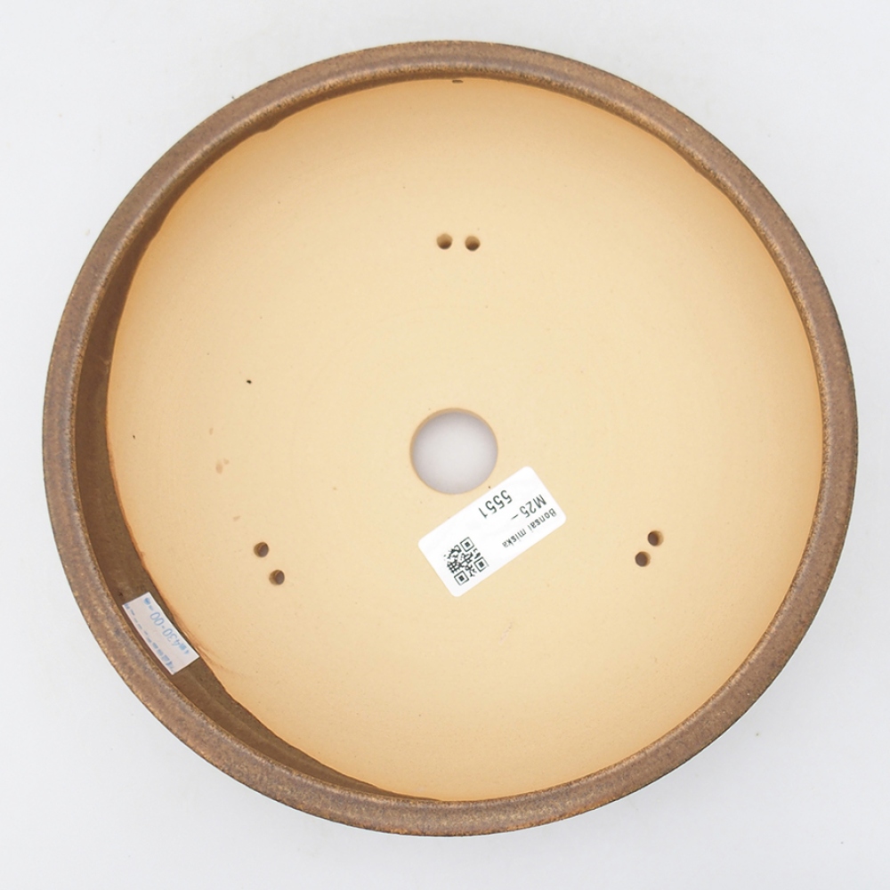 Ceramic bonsai bowl 21 x 21 x 6 cm, color brown
