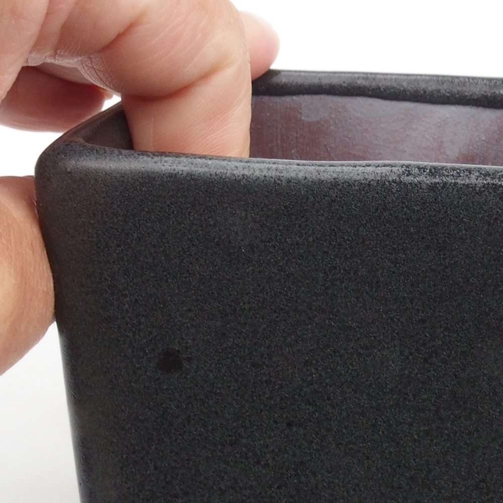 Ceramic bonsai bowl 8,5 x 8,5 x 8,5 cm, color gray