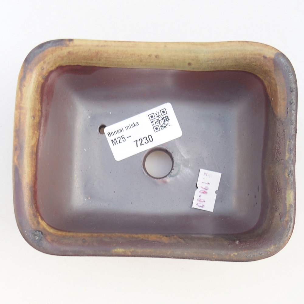 Ceramic bonsai bowl 13 x 10 x 5,5 cm, brown