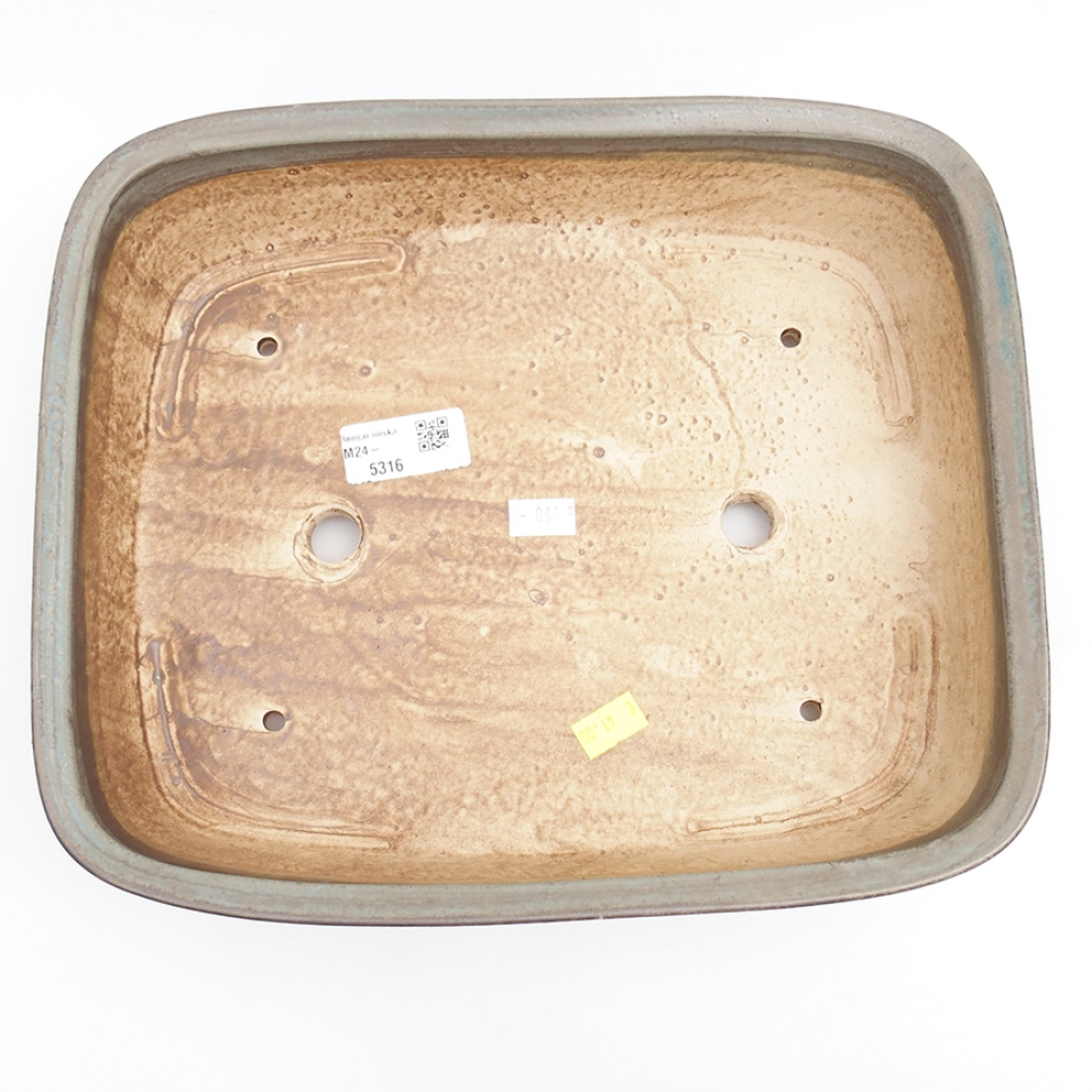 Ceramic bonsai bowl 29,5 x 25 x 7 cm, color blue