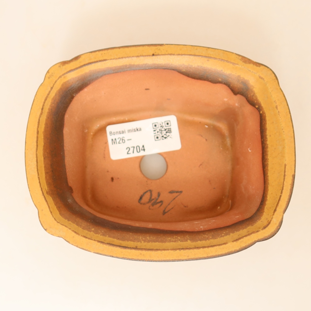 Ceramic Bowl  13 x 10.5 x 5.5 cm, yellow