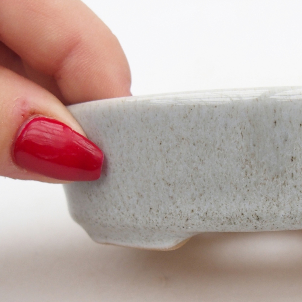 Ceramic bonsai bowl 9,5 x 8 x 3 cm, grey