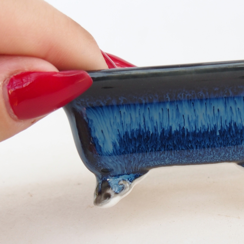 Mini bonsai bowl 7 x 5,5 x 3 cm, colour blue