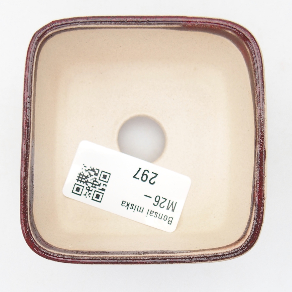 Mini bonsai bowl 7 x 7 x 4 cm, colour red