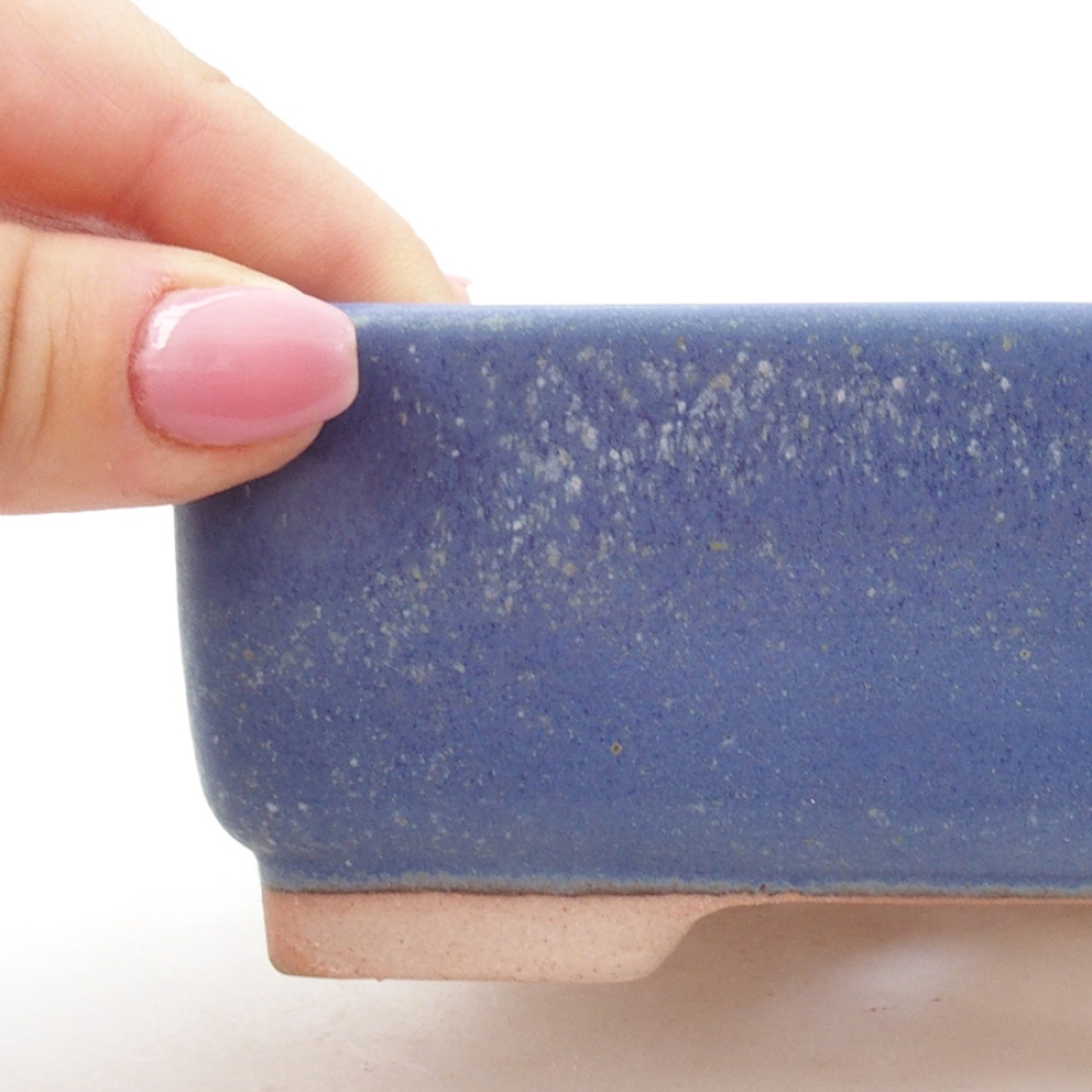 Ceramic bonsai bowl 15 x 11 x 5 cm, color blue