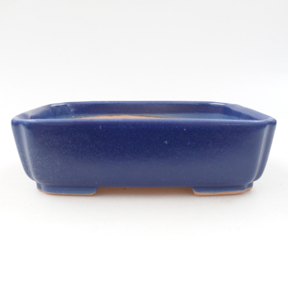 Ceramic bonsai bowl 15 x 12 x 4,5 cm, color blue