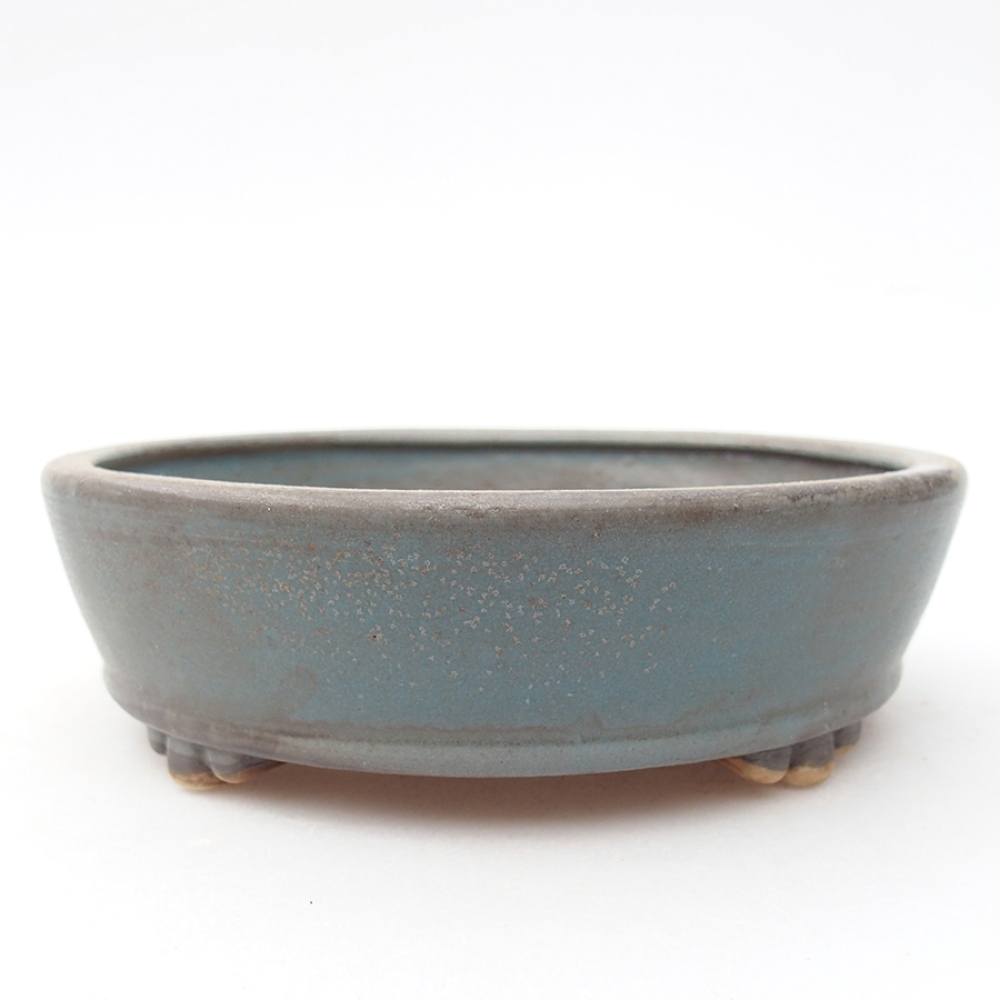 Ceramic bonsai bowl 13,5 x 13,5 x 4 cm, color blue