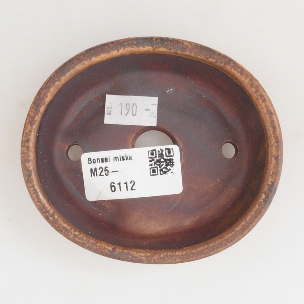 Ceramic bonsai bowl 9,5 x 8 x 3 cm, color brown