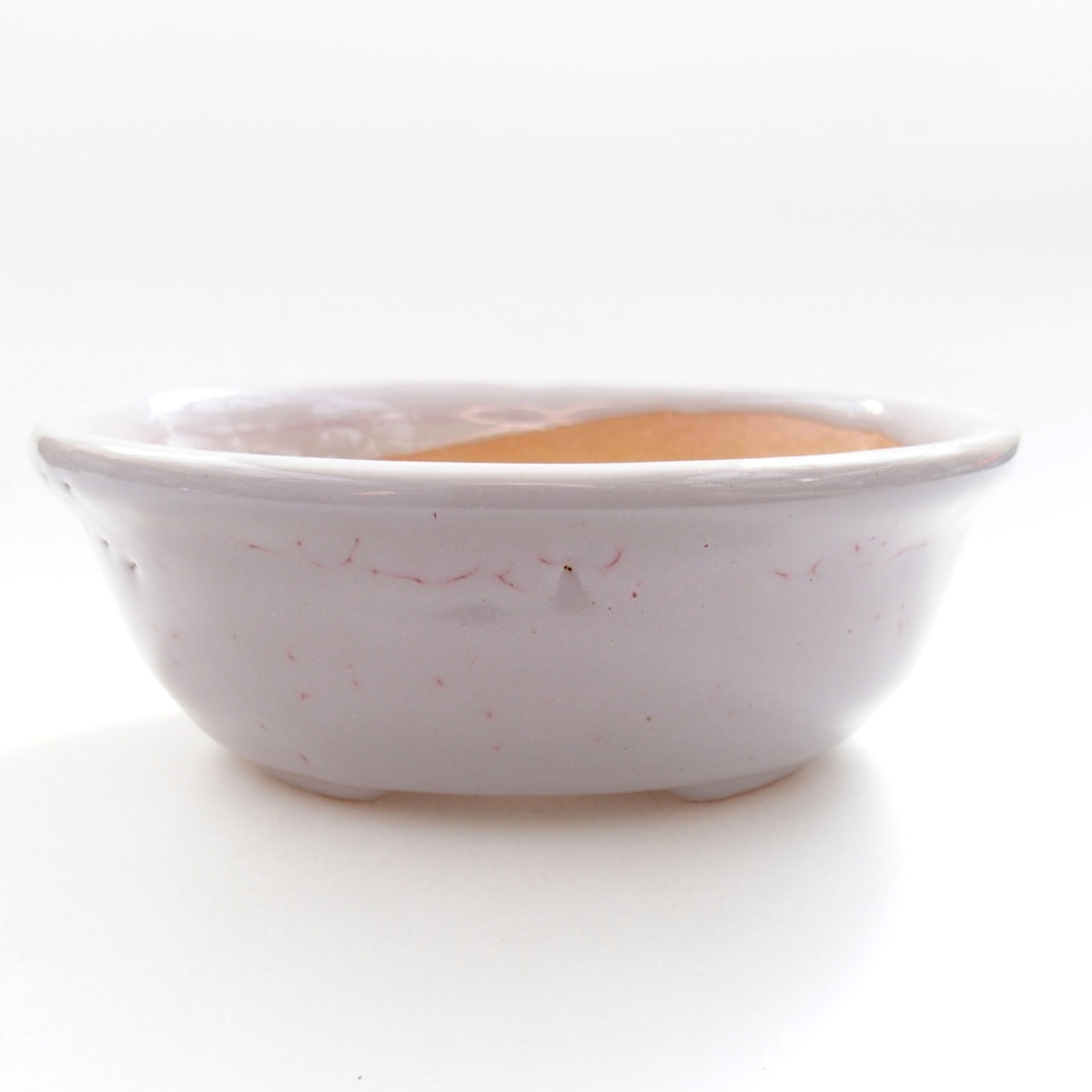 Ceramic bonsai bowl 11 x 9 x 4 cm, color pink