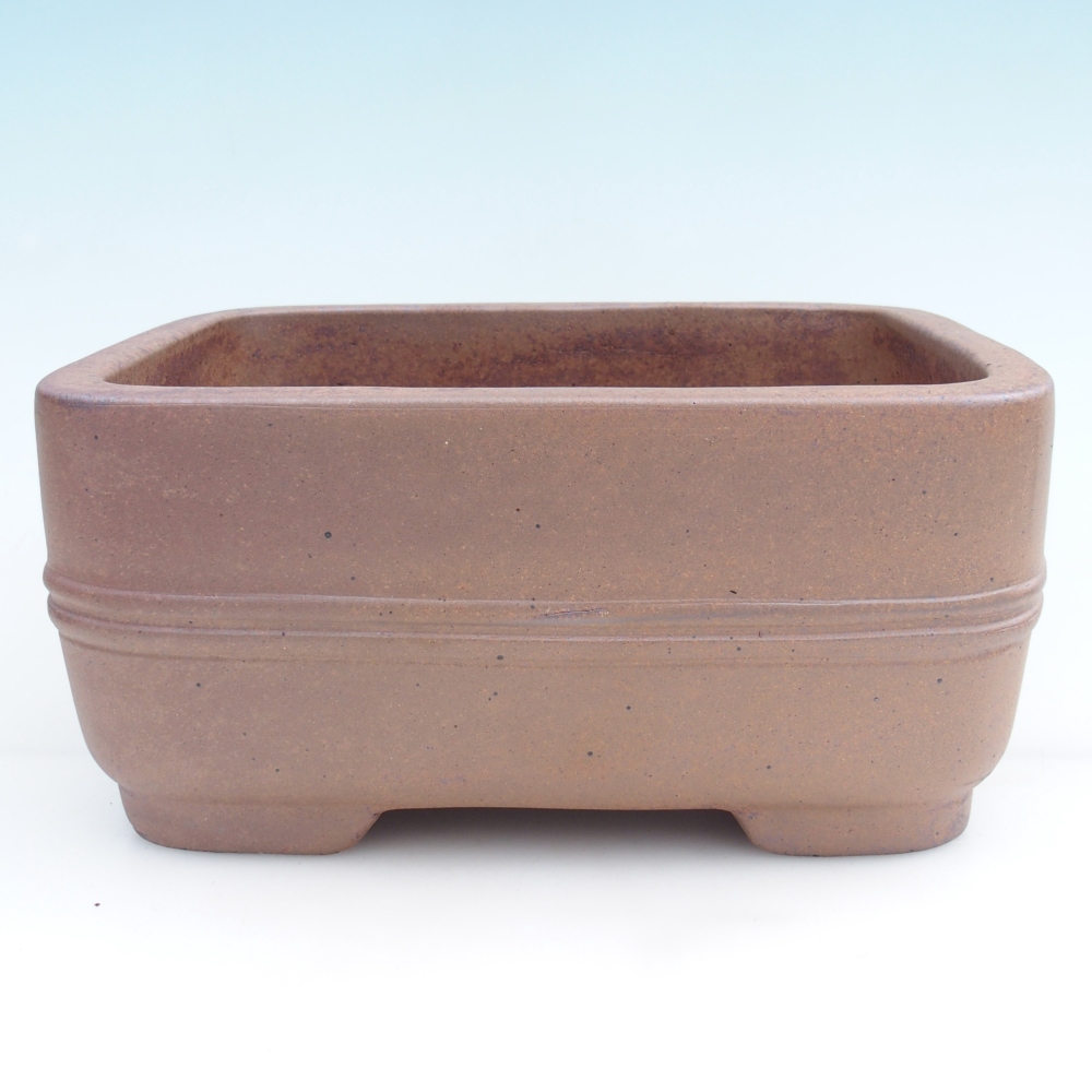 Ceramic bonsai bowl 26 x 20,5 x 12 cm, brown