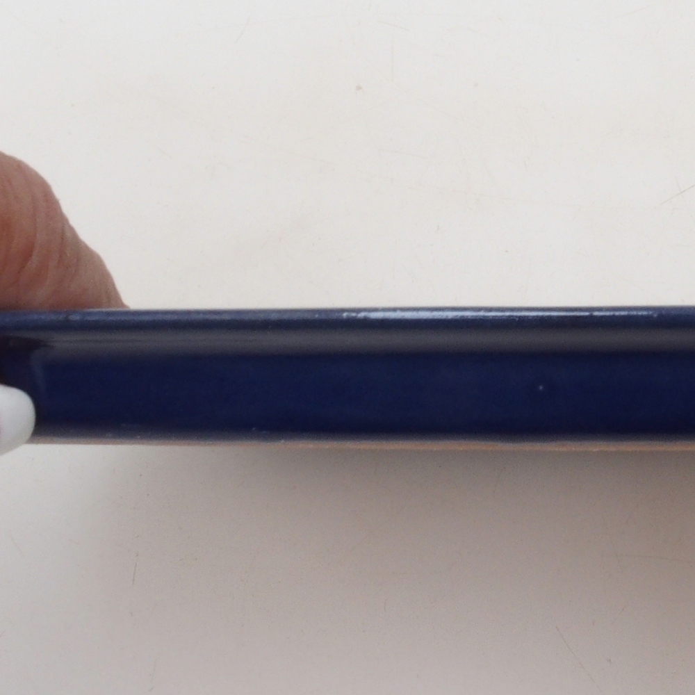 Ceramic saucer H08 - 22.5 x 16 x 1 cm - blue