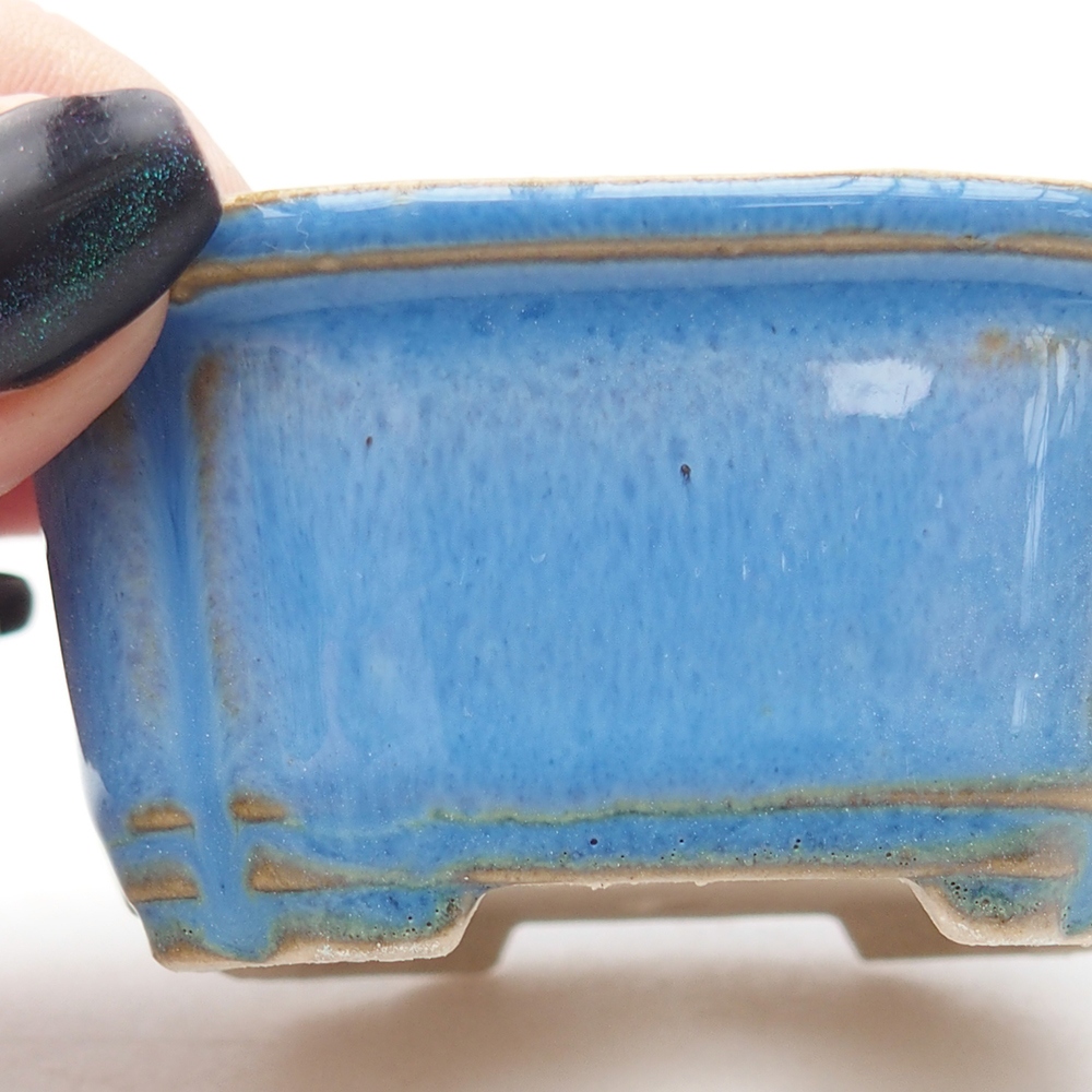 Mini bonsai bowl 7,5 x 7 x 3 cm, colour blue