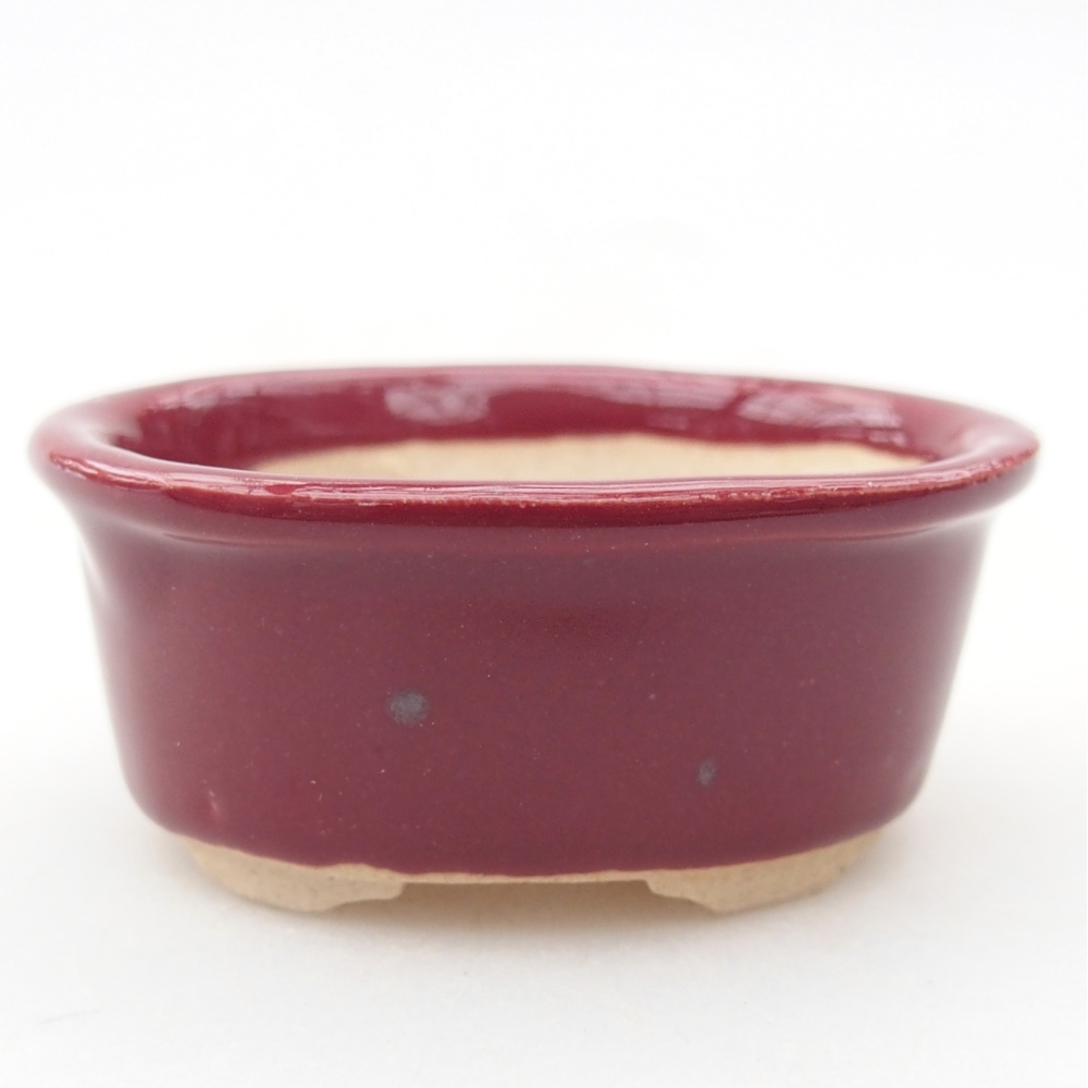 Mini bonsai bowl 4,5 x 4 x 2 cm, burgundy