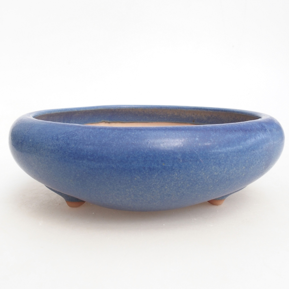 Ceramic bonsai bowl 21 x 21 x 7 cm, colour blue