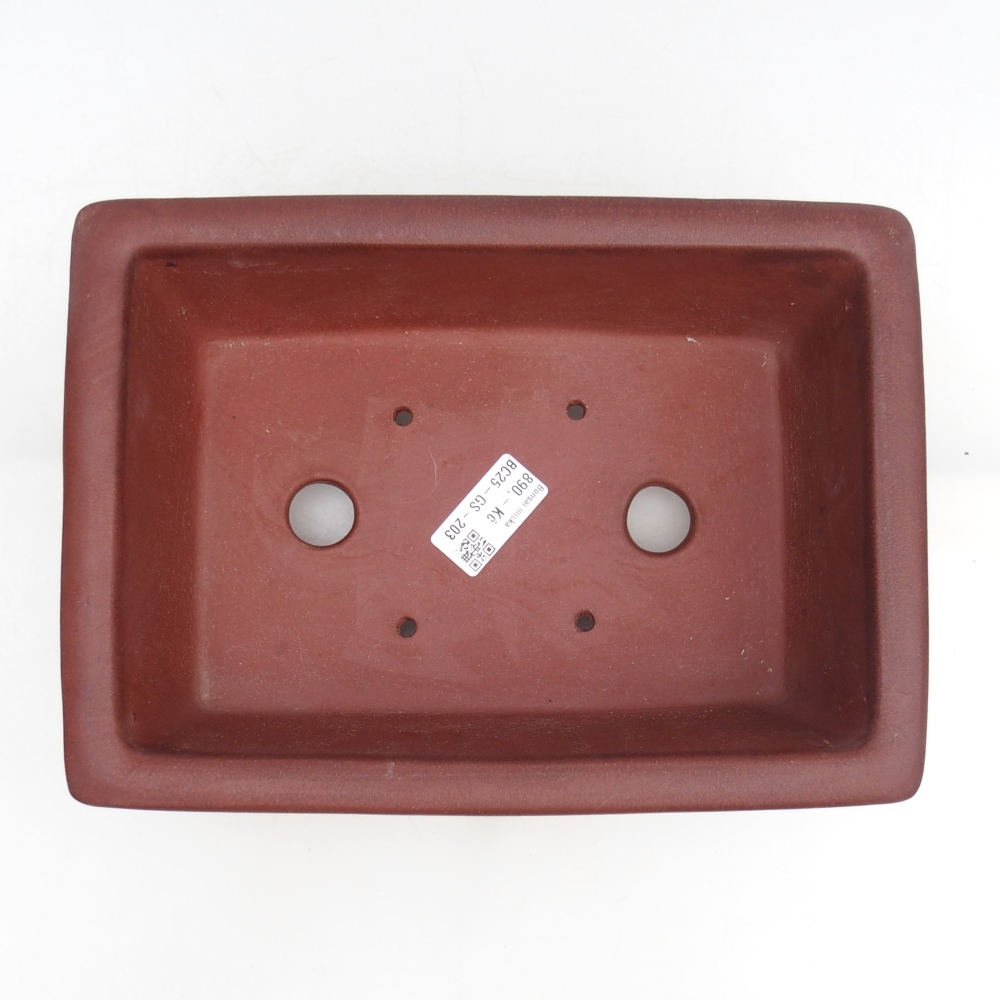 Ceramic bonsai bowl 25,5 x 18,5 x 9 cm, brown