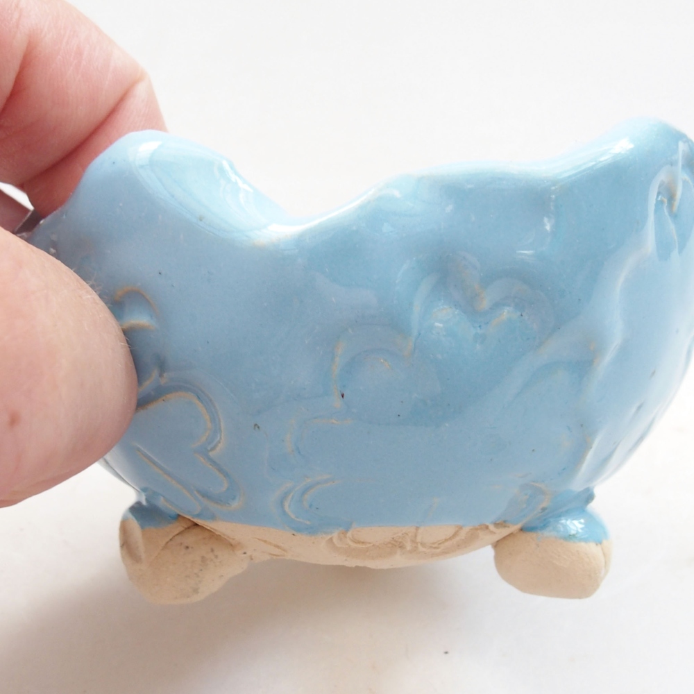 Ceramic shell 7 x 7 x 6 cm, color blue