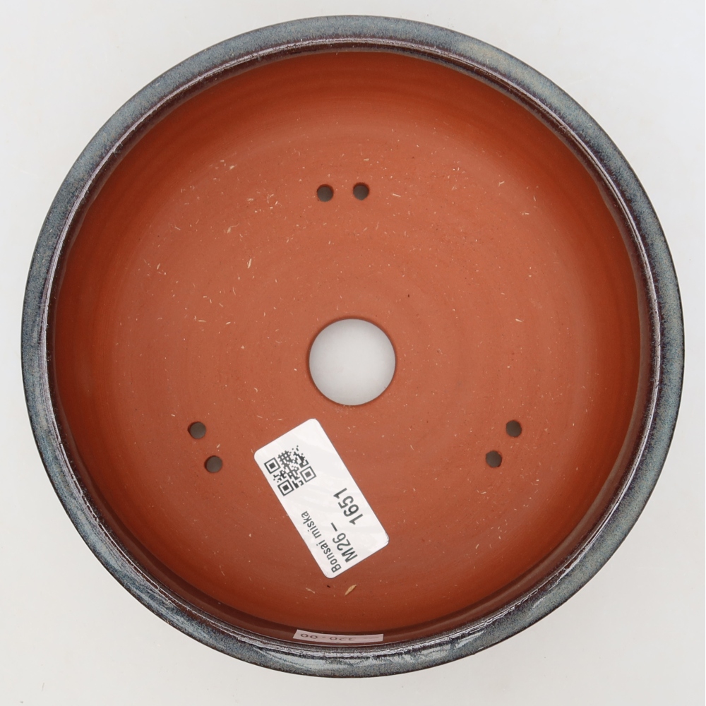 Ceramic bonsai pot, 15.5 x 15.5 x 5 cm, gray