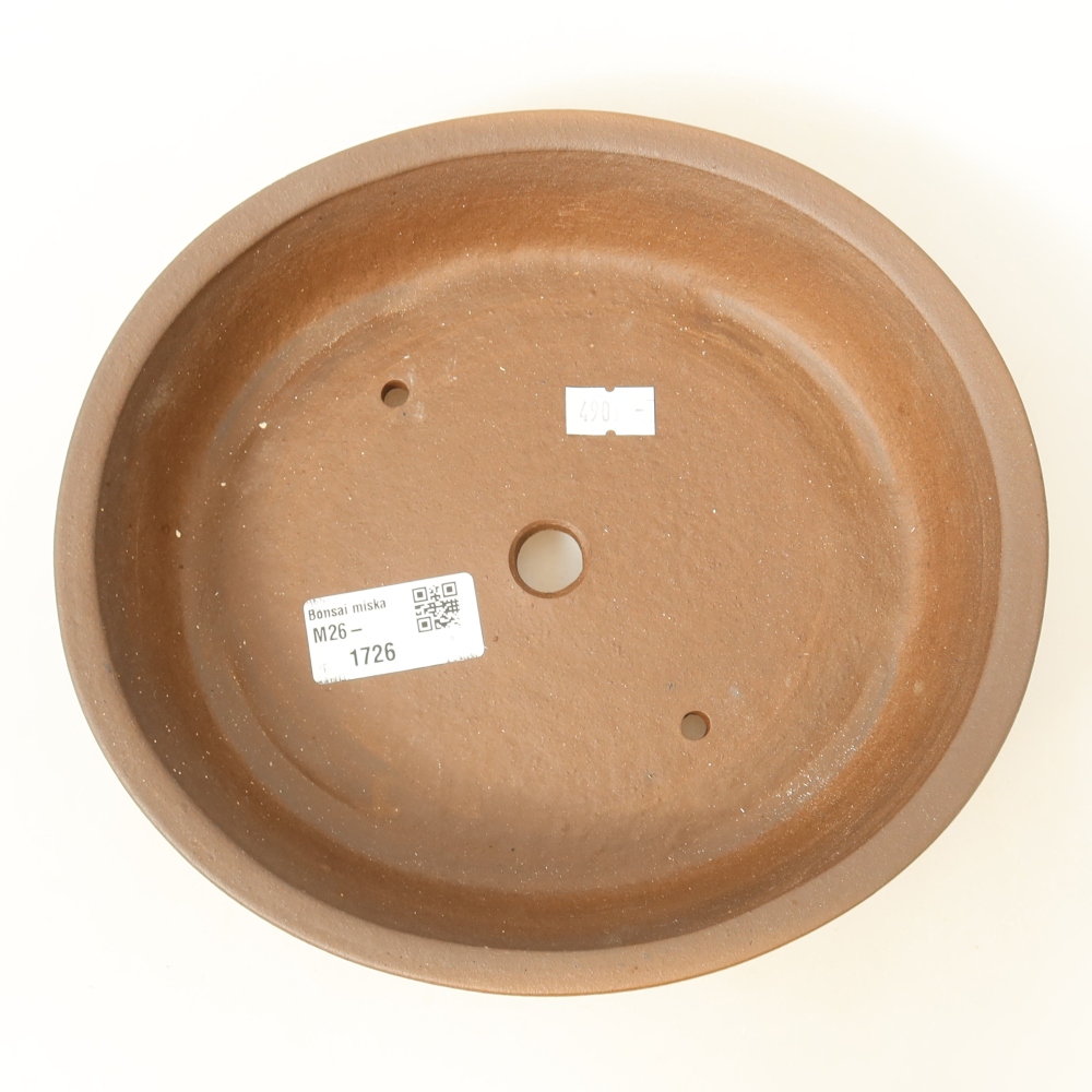 Ceramic bonsai pot, 21 x 19 x 5 cm, brown