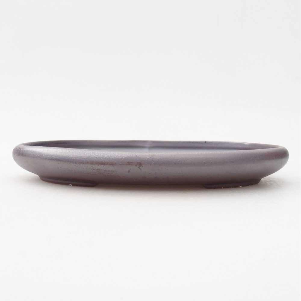 Ceramic bonsai bowl 22,5 x 17 x 3 cm, color metallic