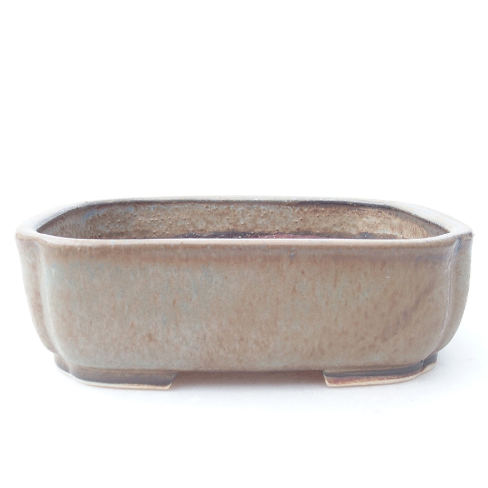 Ceramic bonsai bowl 13,5 x 12 x 4 cm, color blue