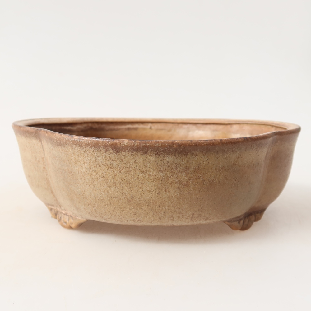 Ceramic bonsai bowl 17 x 15,5 x 5,5 cm, pink