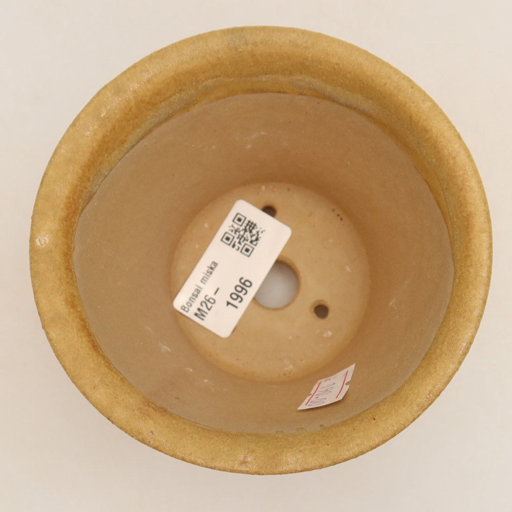 Ceramic bonsai pot, 11 x 11 x 7 cm, beige