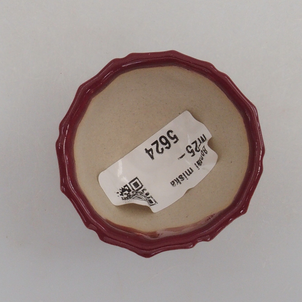 Mini bonsai bowl 5 x 5 x 3 cm, color burgundy