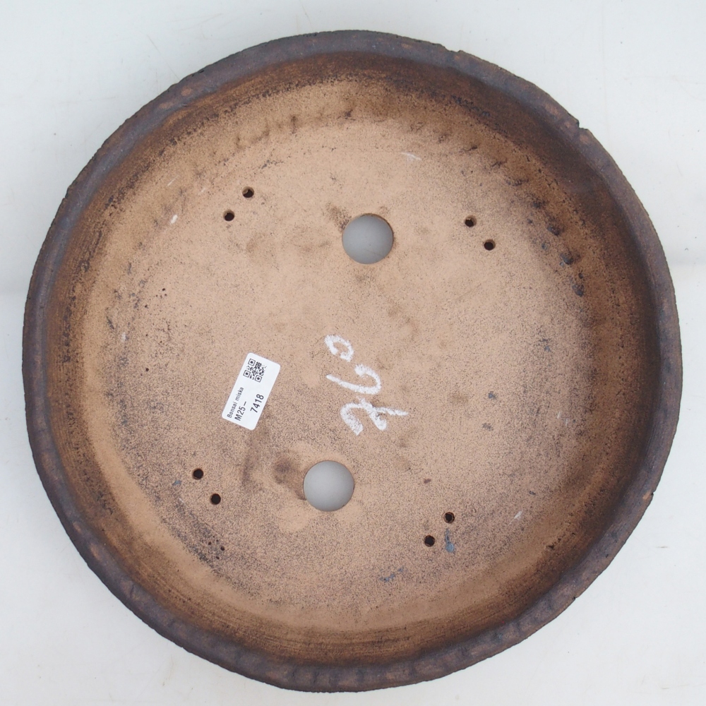 Bonsai bowl 34 x 34 x 7,5 cm , colour brown