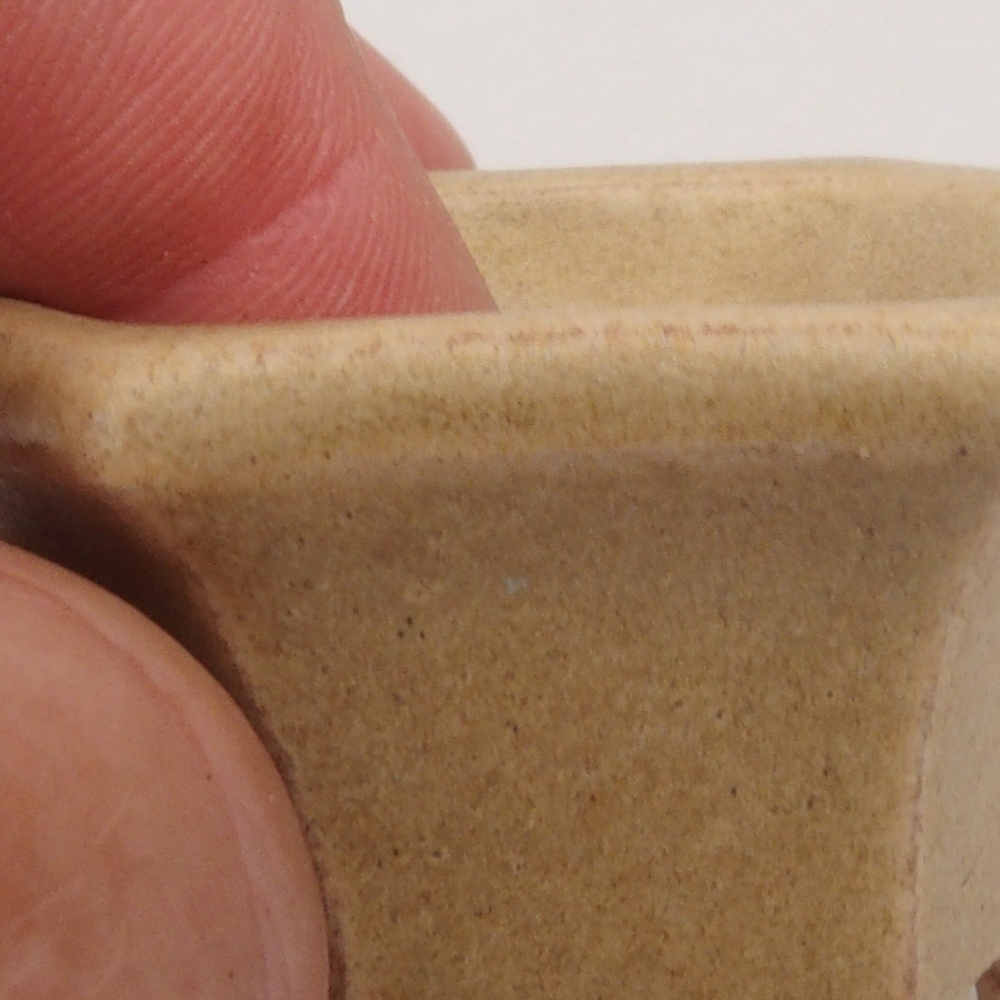 Mini bonsai bowl 4,5 x 4,5 x 2,5 cm, color brown
