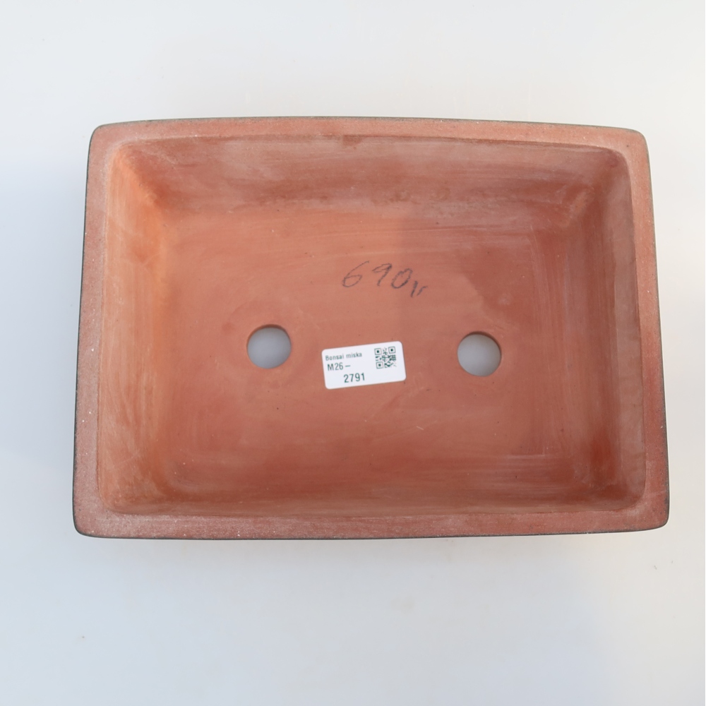Ceramic Bowl  25.5 x 19 x 7 cm, brick red