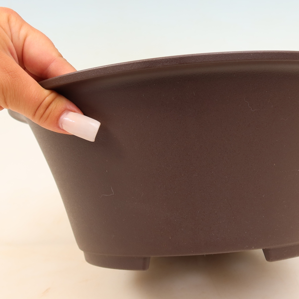 MP-25 Brown Plastic Bonsai Pot - 26.5 x 26.5 x 11 cm